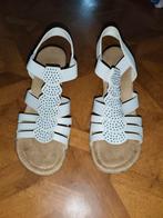 Rieker sandalen met hak maat 41, Wit, Zo goed als nieuw, Rieker, Sandalen of Muiltjes