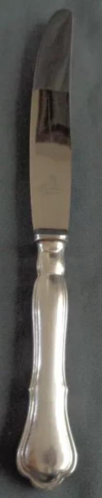 MARTIN CHIPPENDALE 90 verzilverde dinermes 25cm tafelmes mes, Huis en Inrichting, Keuken | Bestek, Zo goed als nieuw, Zilver, Verzenden