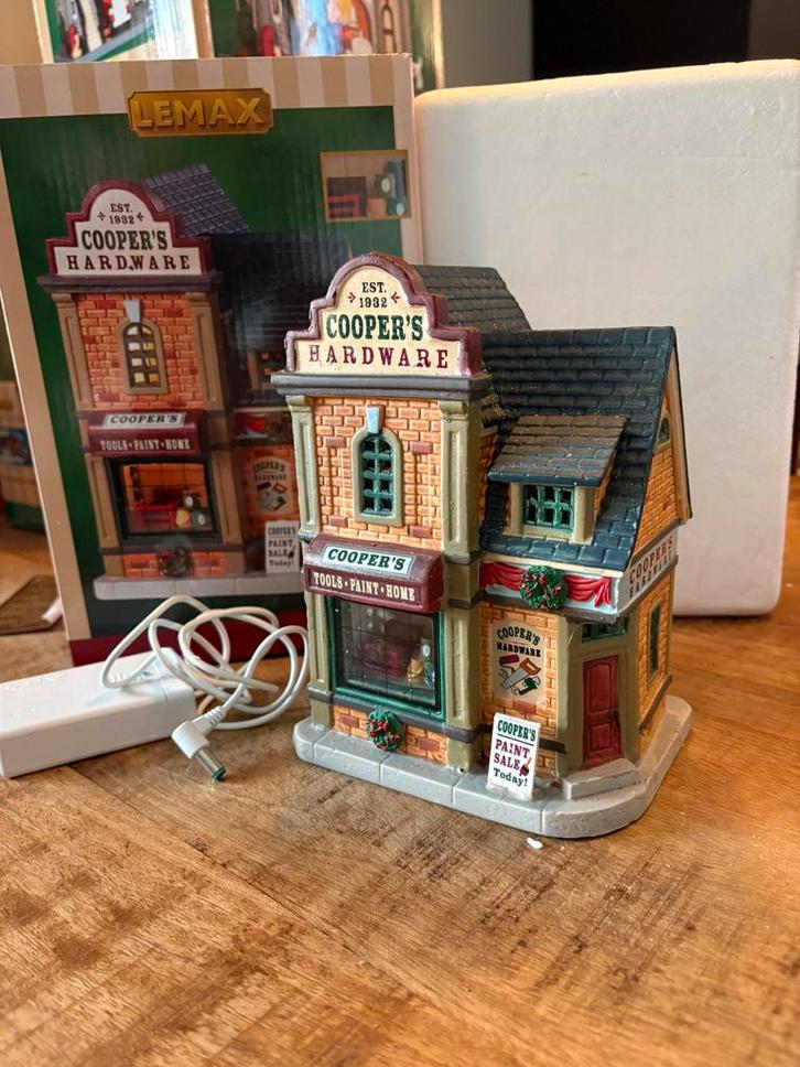 Grote set kersthuisjes en toebehoren, Diversen, Kerst, Gebruikt, Ophalen