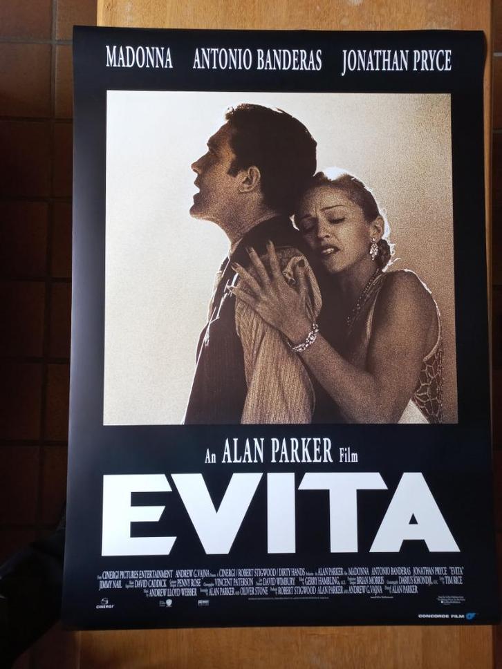 Madonna prachtige filmposter Evita, Verzamelen, Posters, Zo goed als nieuw, Film en Tv, A1 t/m A3, Ophalen of Verzenden