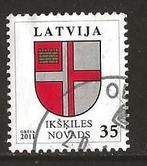 Letland 2, wapen ikskiles, Verzenden, Overige landen, Gestempeld