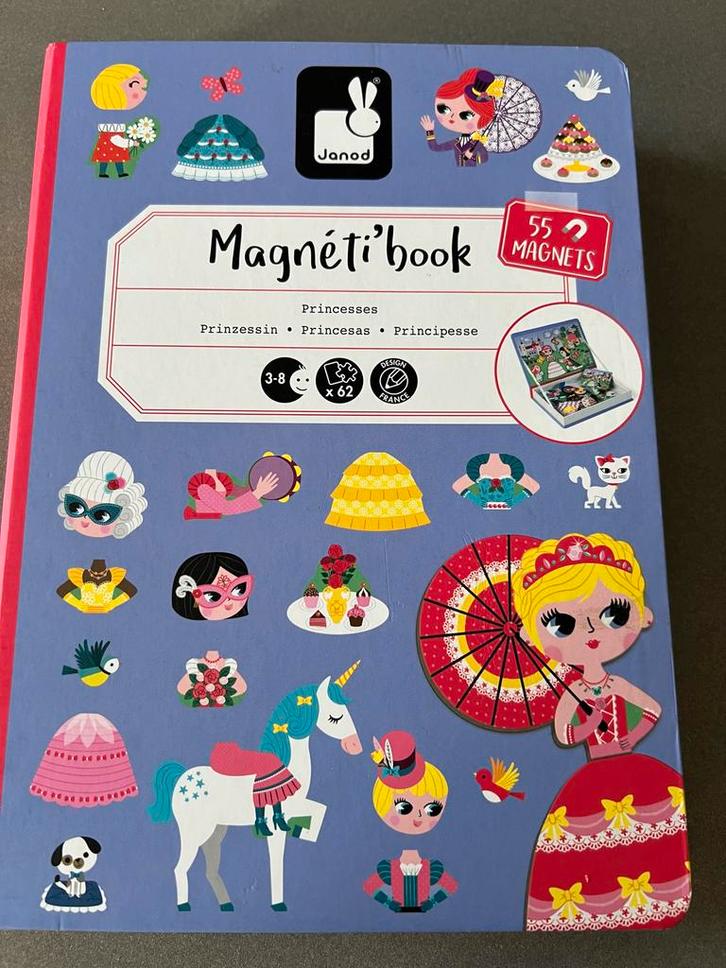 Janod Magneti'book Prinsessen, Kinderen en Baby's, Speelgoed | Overig, Zo goed als nieuw, Meisje, Ophalen