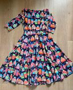 Lien en Giel saint Tropez maat s, Kleding | Dames, Jurken, Ophalen of Verzenden, Zo goed als nieuw, Blauw, Onder de knie