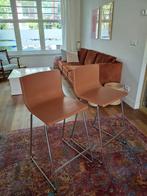 2 cognac barkrukken Bernhard Ikea, leer, zo goed als nieuw, Ophalen, Twee, Bruin, Leer