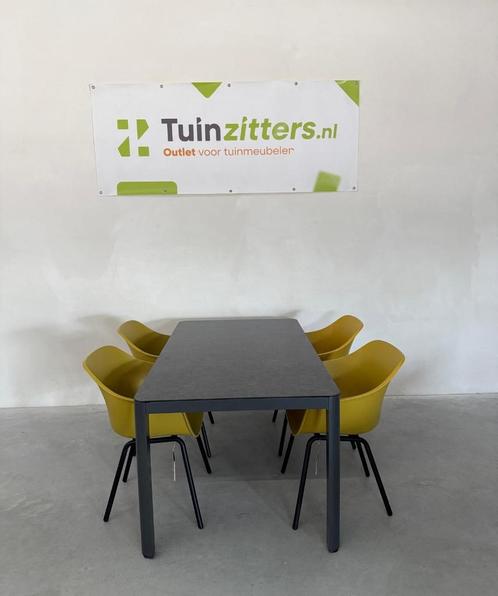Hartman Iris / Jill 5-Delige Diningset, Tuin en Terras, Tuinsets en Loungesets, Nieuw, Tuinset, Aluminium, 4 zitplaatsen, Eettafel