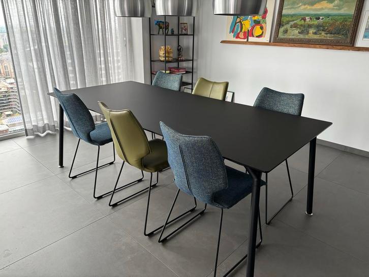 Eettafel met 6 stoelen zo goed als nieuw, Huis en Inrichting, Tafels | Eettafels, Zo goed als nieuw, 100 tot 150 cm, 200 cm of meer