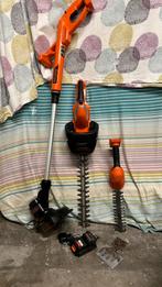 Black Decker tuinset: grastrimmer, buxusschaar &heggenschaar, Ophalen of Verzenden, Gebruikt, Accu, Black & Decker
