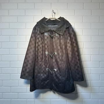 Ulla Popken Jas Maat 54/56 Zwart Grijs Ruit Teddy beschikbaar voor biedingen