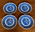 4 Mason’s Vista blauwe dinerborden, Huis en Inrichting, Keuken | Servies, Ophalen of Verzenden, Zo goed als nieuw, Bord(en), Overige stijlen