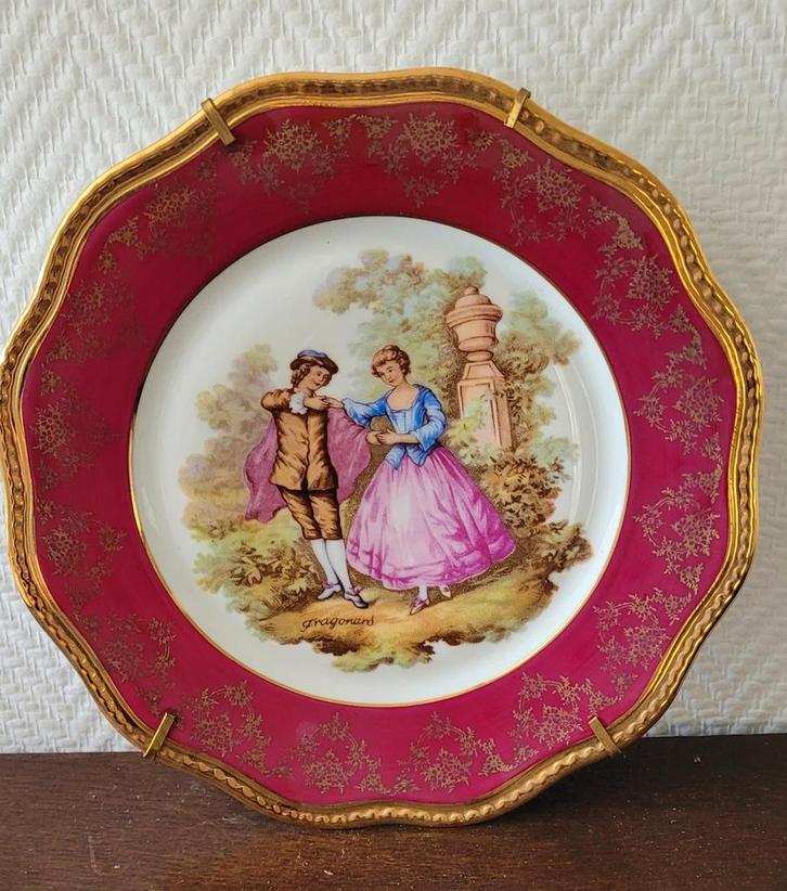 Antiek Fragonard Decoratief Bord, Antiek en Kunst, Antiek | Wandborden en Tegels, Ophalen of Verzenden