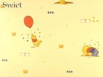 5718 Winnie the Pooh kinderbehang geel vrolijk vintage retro, Ophalen of Verzenden, 75 m² of meer, Geel