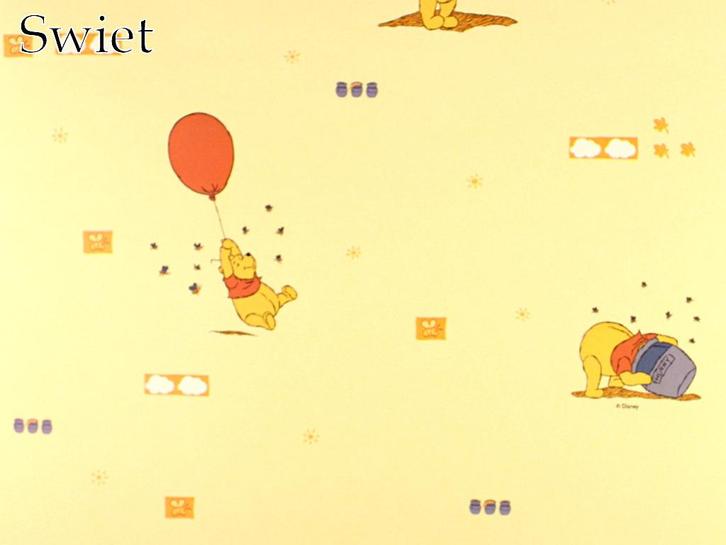 5718 Winnie the Pooh kinderbehang geel vrolijk vintage retro, Huis en Inrichting, Stoffering | Behang, Geel, 75 m² of meer, Ophalen of Verzenden
