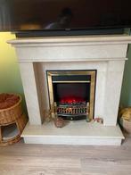 Marmeren schouw, Huis en Inrichting, Haarden, Ophalen, Gebruikt, Vrijstaande haard, Elektrische haard