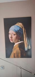 Meisje met de parel Johannes Vermeer hardboard 90x60, Antiek en Kunst, Ophalen of Verzenden