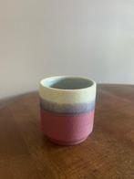 Bloempot klein roze/paars, Tuin en Terras, Bloempotten, Steen, Rond, Zo goed als nieuw, Tuin