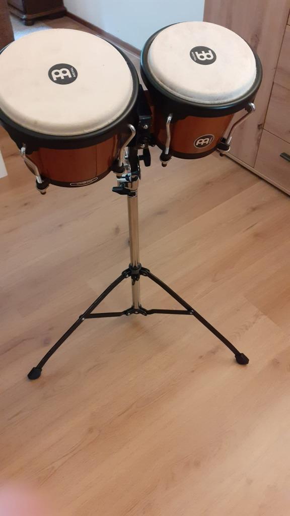 Meinl bongo met Pearl standaard, Muziek en Instrumenten, Percussie, Gebruikt, Overige soorten, Ophalen