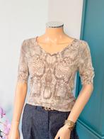 CAROLINE BISS top maat 36 - cashmere - beige - grijs - zilve, Beige, Ophalen of Verzenden, Zo goed als nieuw, Korte mouw