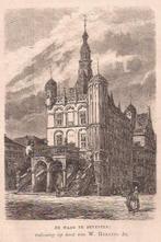 Deventer De Waag te Deventer. Houtgravure W. Hekking 1864, Antiek en Kunst, Kunst | Etsen en Gravures, Ophalen of Verzenden
