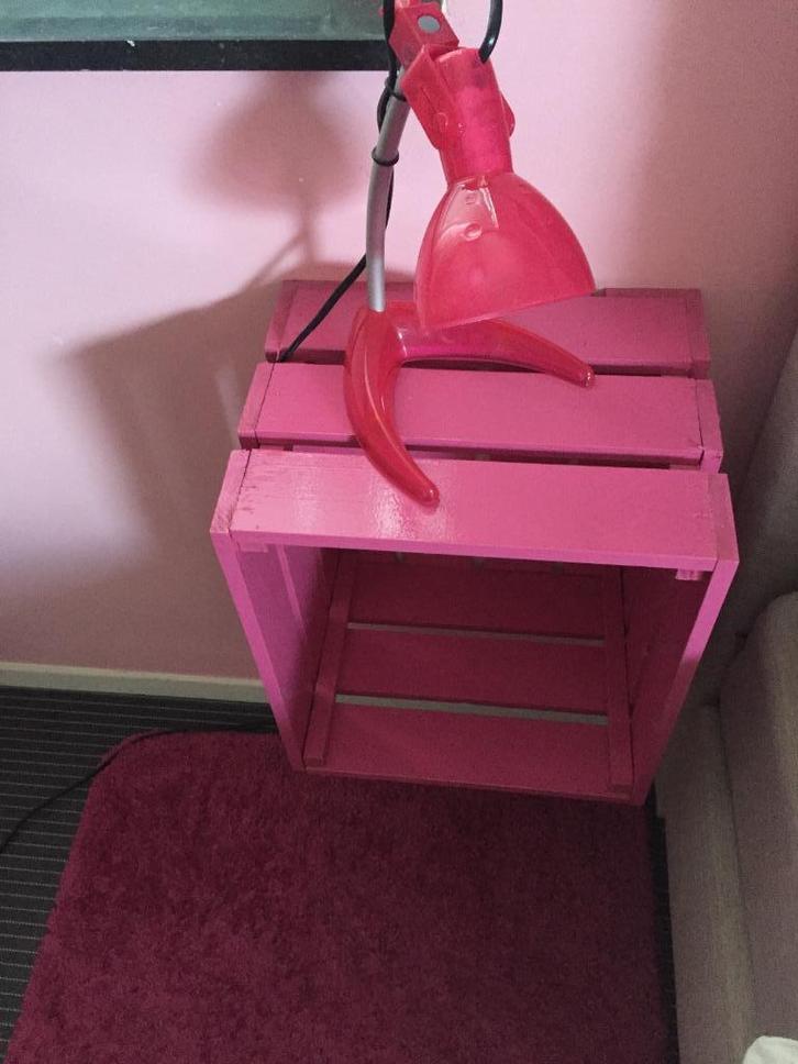 LEUKE ROZE BURO-LAMP , BED-LAMP, TAFEL-LAMP FUCSIA ROZE!, Huis en Inrichting, Lampen | Tafellampen, Zo goed als nieuw, Minder dan 50 cm