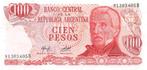 Argentina 100 Pesos 1977 Xf pn 302b.2, Ophalen of Verzenden, Zuid-Amerika, Los biljet