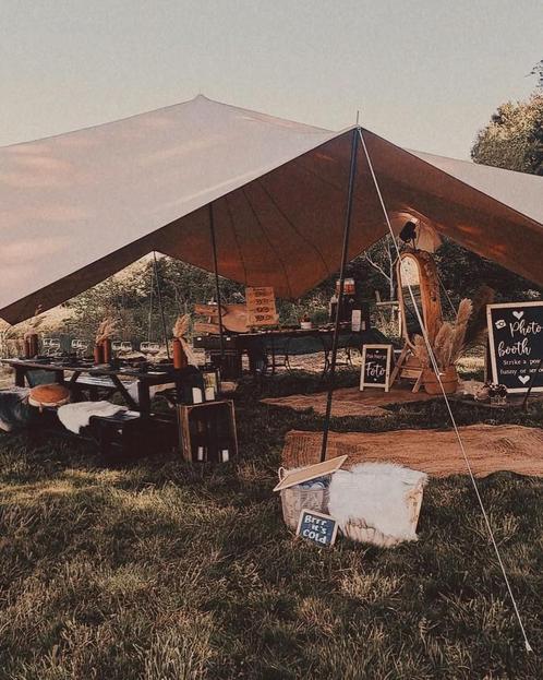 Stretchtent te huur | bruiloft | feest | 10 bij 8 meter |, Hobby en Vrije tijd, Feestartikelen | Verhuur, Zo goed als nieuw, Geboorte of Huwelijk