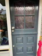 Hardhouten voordeur, Ophalen of Verzenden, Zo goed als nieuw, Buitendeur, 200 tot 215 cm
