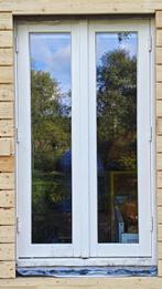 Openslaande massieve ramen dubbel glas, Doe-het-zelf en Verbouw, Glas en Ramen, Ophalen, Zo goed als nieuw, Gevelraam of Ruit