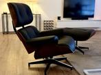 Lounge Chair XL Walnoot of Palissander met Ottoman, Metaal, Verzenden, Minder dan 75 cm, Nieuw