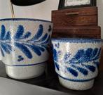 Twee vintage bloempotten, Antiek en Kunst, Ophalen of Verzenden