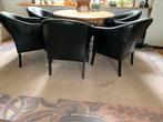 Leren stoelen, Ophalen, Zwart, Leer, Zo goed als nieuw