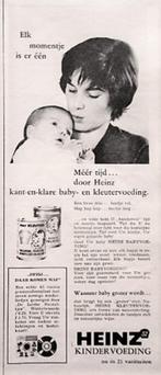 3 vintage advertenties Heinz 1962-00 kindervoeding eten, Verzamelen, Ophalen of Verzenden, Gebruikt, Gebruiksvoorwerp