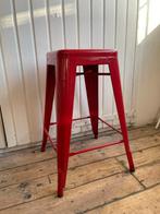 Originele Tolix Kruk - 65 cm., rood, Gebruikt, Met voetsteun, 60 tot 90 cm, Ophalen of Verzenden