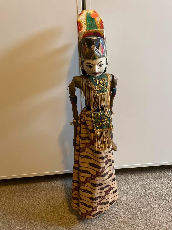 Vintage Javaanse Wajang Pop, Antiek en Kunst, Kunst | Niet-Westerse kunst, Ophalen of Verzenden