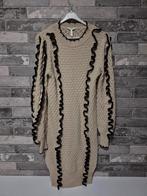 Object jurk met ruffles - maat S/M, Beige, Object, Ophalen of Verzenden, Zo goed als nieuw