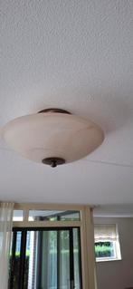 Mooie lamp met gemarmerde glazen schaal. Merk Steinhauer, Huis en Inrichting, Lampen | Plafondlampen, Ophalen, Zo goed als nieuw
