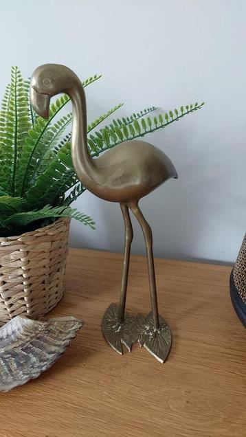 Messing flamingo beeld - Nederland, 1960 - vintage beschikbaar voor biedingen
