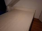 Tweepersoons houten bed 160x200 met matras, Ophalen, Gebruikt, Wit, Tweepersoons