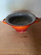 Mooi vintage geëmailleerd vergiet. Rood oranje vergiet., Ophalen of Verzenden