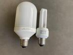 2 Spaarlampen Philips 9 W en 12W  brede fitting, Gebruikt, Minder dan 30 watt, Gloeilamp, Spaarlamp