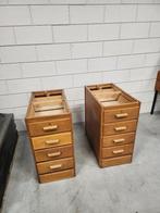Retro houten bureau (60's) met modern bureaublad, Ophalen, Gebruikt, Bureau
