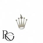 Handgemaakte Rolex Kroon Hanger – 925 Sterling Zilver, Nieuw, Ophalen of Verzenden, Kruis of Symbool, Zilver