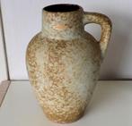 Kreutz vintage vaas oker geel zandkleur 26 cm West-Germany, Gebruikt, Geel, Aardewerk of Porselein, Ophalen of Verzenden