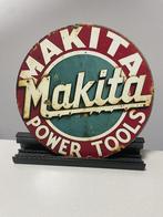 Makita Power Tools rond metalen reclamebord / wandbord, Www.pand50.nl, Reclamebord, Ophalen of Verzenden, Info@pand50.nl
