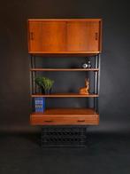 Vintage Midcentury Retro Design Wandmeubel, Huis en Inrichting, Kasten | Wandmeubels, Ophalen, Gebruikt, ., Teakhout