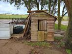 Houten speelhuisje met ondervloer, Ophalen, Gebruikt, Hout