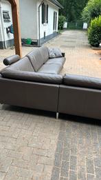 Leolux Antonia Royale, design hoekbank, walnut,, Ophalen, Zo goed als nieuw, Leer