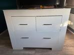 Witte babycommode met 3 lades, Kinderen en Baby's, Kinderkamer | Commodes en Kasten, Ophalen, Gebruikt, 50 tot 70 cm, 100 cm of meer