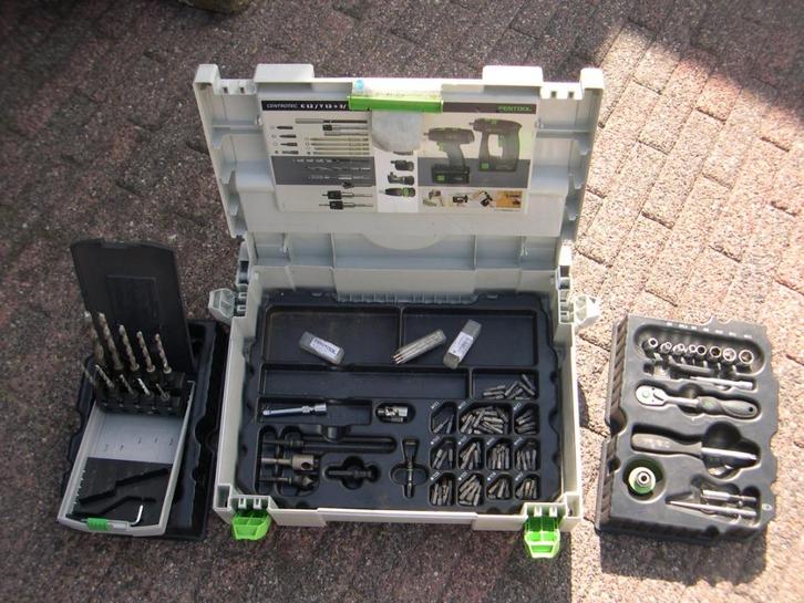 festool boren,bitten,doppensetje in festool kist montage set, Doe-het-zelf en Verbouw, Gereedschap | Machine-onderdelen en Toebehoren