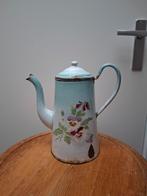 Vintage Emaille Koffiepot Cafetière met vioolen, Ophalen of Verzenden