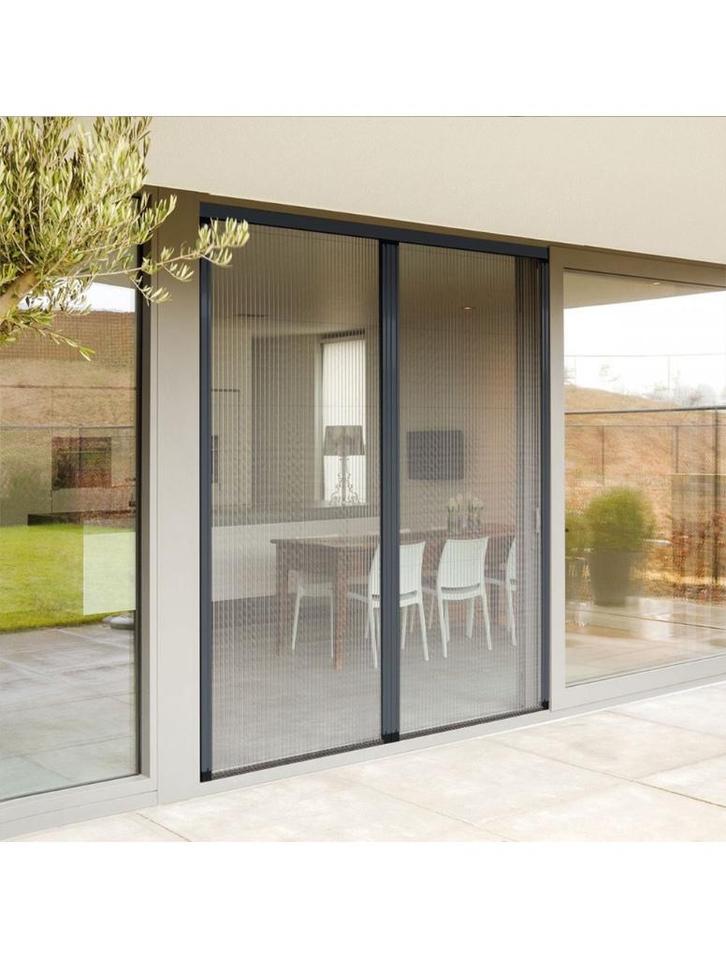 Bruynzeel S900 dubbele plisse hordeur antraciet (NIEUW), Doe-het-zelf en Verbouw, Deuren en Horren, Nieuw, Hordeur, 215 cm of meer